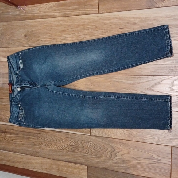 One 5 one Straight Leg Jeans, stretchy,  32/34" waist. 29" inseam, 8" rise - Picture 1 of 6